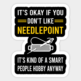 Smart People Hobby Needlepoint Canvas Work Sticker